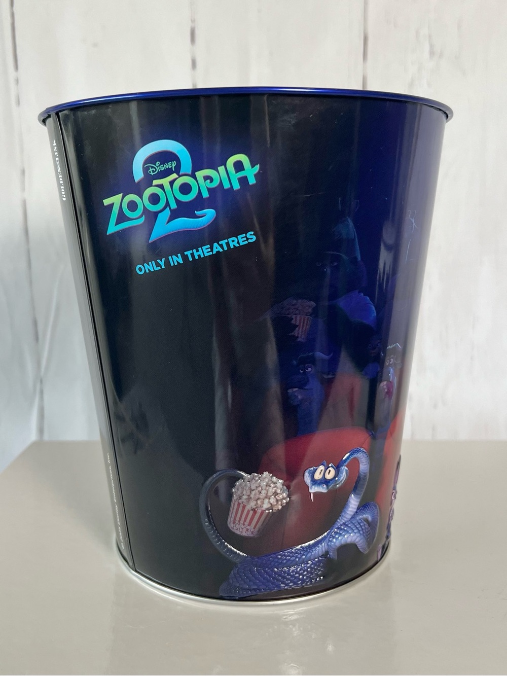 Disney Zootopia 2 Movie Theater Exclusive Metal Popcorn Bucket 130oz Tin
